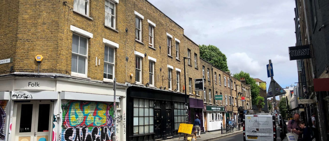 Redchurch street is full of boutiques, cafes and restaurants