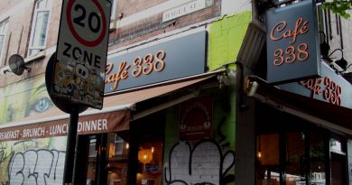 Cafe 338 from the corner of Hague Street and Bethnal Green Road