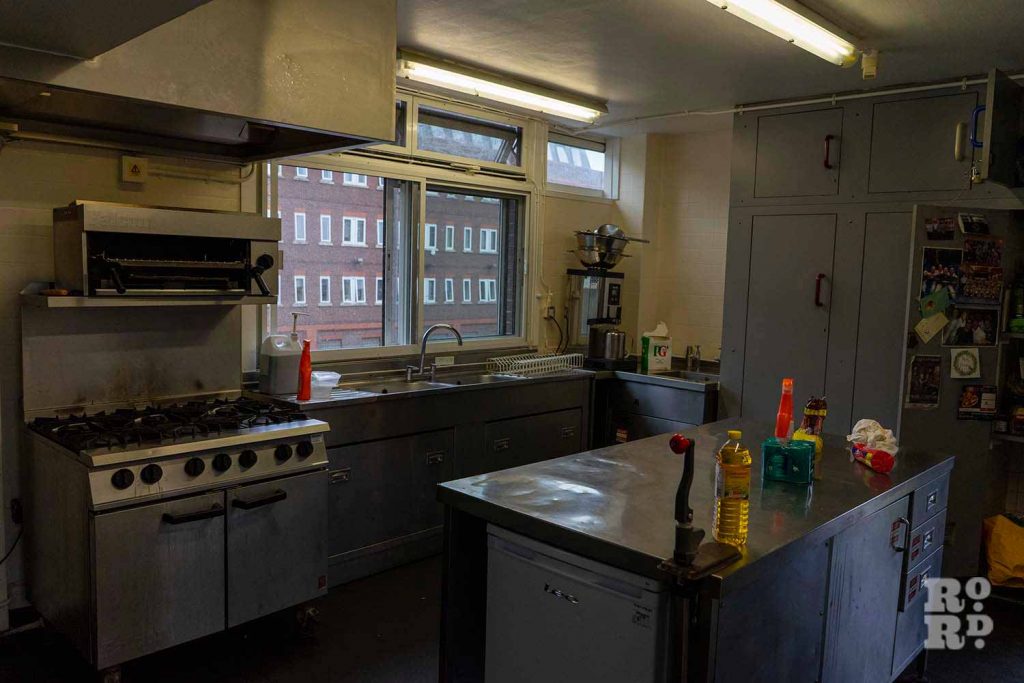 Kitchen in Bethnal Green Fire Station 