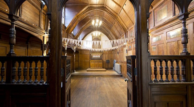 The interior of Oxford Houses, recently renovated, Victorian Chapel.